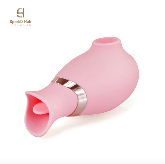 Ember 3-in-1 air-pulse massager in pink, side view